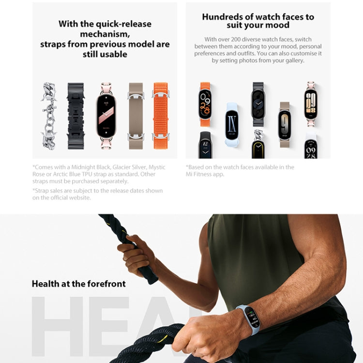 [HK Warehouse] Original Xiaomi Smart Band 9 Global 1.62 inch AMOLED Screen 5ATM Waterproof Smart Watch, Support Blood Oxygen / Heart Rate Monitor (Black) - Wearable Devices by Xiaomi | Online Shopping South Africa | PMC Jewellery | Buy Now Pay Later Mobicred