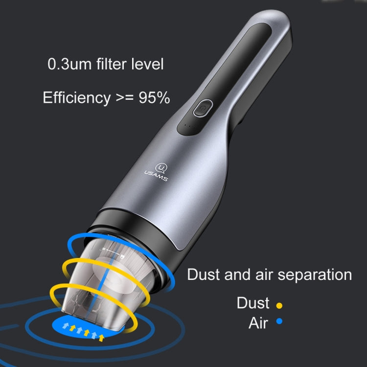 USAMS US-ZB108-1 Car Portable Handheld Powerful Vacuum Cleaner(Dark Gray) - Vacuum Cleaner by USAMS | Online Shopping South Africa | PMC Jewellery | Buy Now Pay Later Mobicred