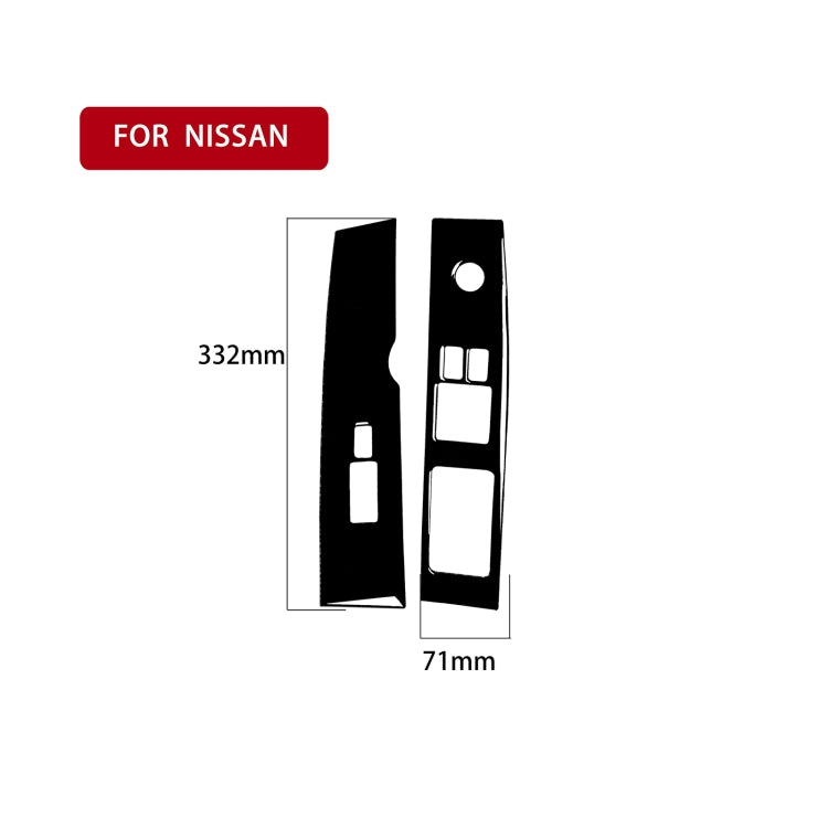 For Nissan 350Z 2003-2005 2pcs Car Window Lift Decorative Sticker, Right Drive - Car Interior Mouldings by PMC Jewellery | Online Shopping South Africa | PMC Jewellery | Buy Now Pay Later Mobicred