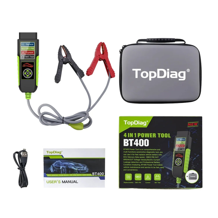 TopDiag BT400 4 in 1 Car Battery Intelligent Analyzer Diagnostic Instrument - Electronic Test by PMC Jewellery | Online Shopping South Africa | PMC Jewellery | Buy Now Pay Later Mobicred