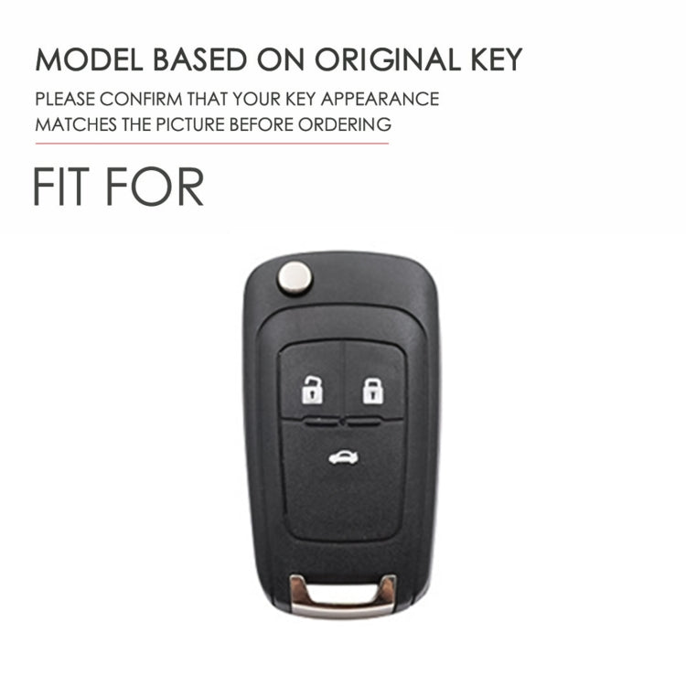 For Chevrolet Folding Hallmo Car Cowhide Leather Key Protective Cover Key Case(Black) - Car Key Cases by Hallmo | Online Shopping South Africa | PMC Jewellery | Buy Now Pay Later Mobicred