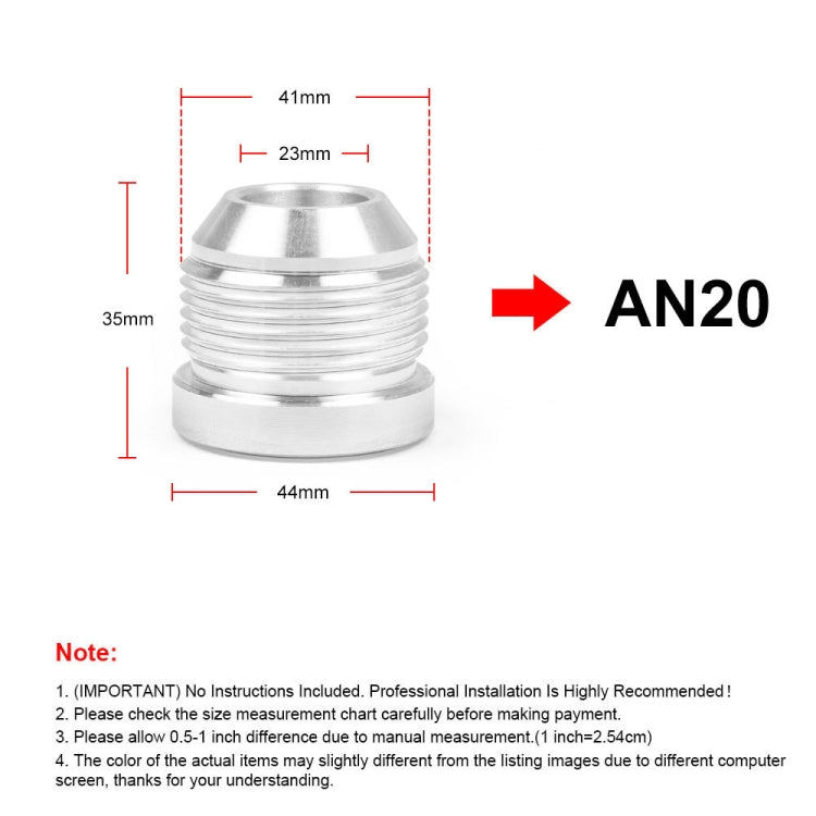 AN20 Car Oil Pipe Joint Breathable Pot Connector - Engine Repair Tools by PMC Jewellery | Online Shopping South Africa | PMC Jewellery | Buy Now Pay Later Mobicred