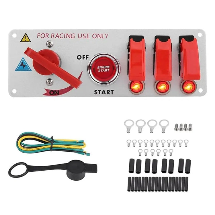 12V Racing Car LED Ignition Switch One Key Start Combination Panel - Car Switches by PMC Jewellery | Online Shopping South Africa | PMC Jewellery | Buy Now Pay Later Mobicred