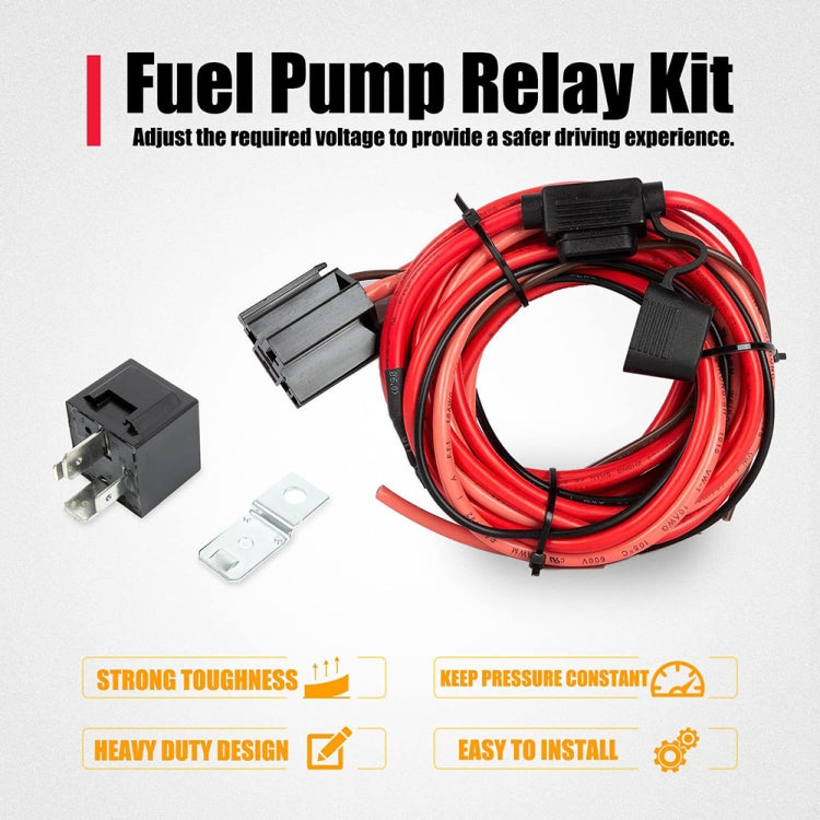 Universal 12V Electric Fuel Pump Relay Kit - DIY Cables by PMC Jewellery | Online Shopping South Africa | PMC Jewellery | Buy Now Pay Later Mobicred