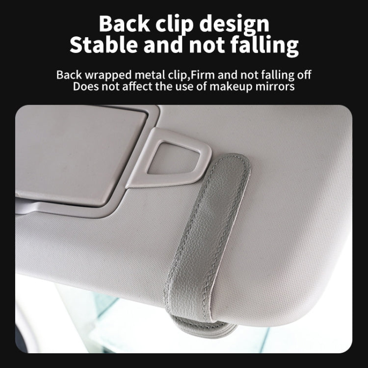 Car Sun Visor Glasses Clip Multi-functional Card Storage Bracket (Grey) - Sunglasses & Glasses Clips by PMC Jewellery | Online Shopping South Africa | PMC Jewellery | Buy Now Pay Later Mobicred