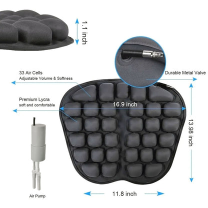 IN-SC003 Car Office Inflatable Airbag Seat Cushion, Style: Electric Water Inflatable Dual-Use (Black) - Seat Accessories by PMC Jewellery | Online Shopping South Africa | PMC Jewellery | Buy Now Pay Later Mobicred