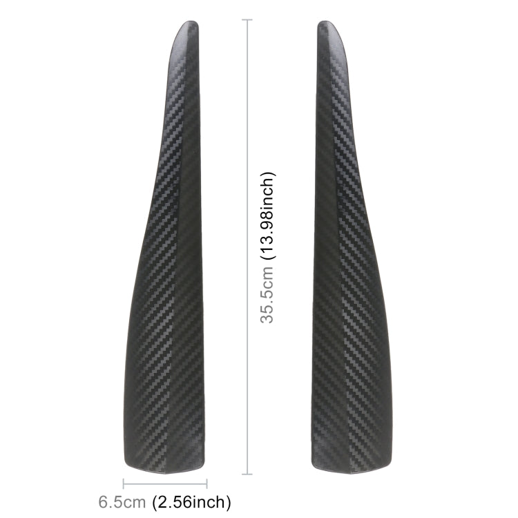 1 Pair Car Carbon Fiber Silicone Bumper Strip, Style: Long (Black) - Anti Collision Sticker by PMC Jewellery | Online Shopping South Africa | PMC Jewellery | Buy Now Pay Later Mobicred