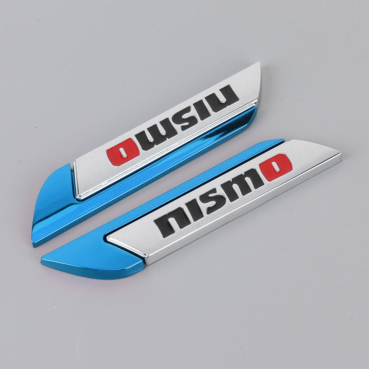 1 Pair Car Letters NISMO Personalized Aluminum Alloy Decorative Stickers, Size: 11.5 x 2.5 x 0.5cm (Blue) - 3D Metal Sticker by PMC Jewellery | Online Shopping South Africa | PMC Jewellery | Buy Now Pay Later Mobicred