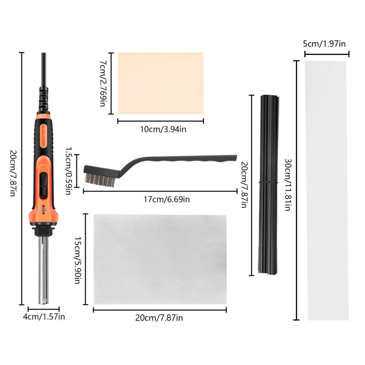 100W Electric Soldering Iron Plastic Welding Machine Car Bumper Repair Plier, AU Plug (Yellow) - Hand Tool Sets by PMC Jewellery | Online Shopping South Africa | PMC Jewellery | Buy Now Pay Later Mobicred