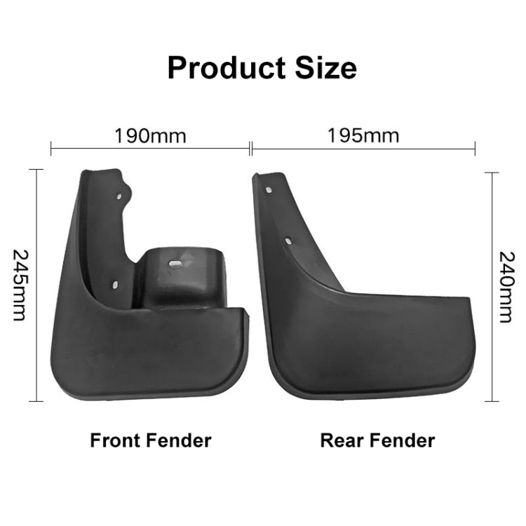 For Suzuki Jimny 2005-2018 4pcs/Set Car Auto Soft Plastic Splash Flaps Fender Guard - Mudguards by PMC Jewellery | Online Shopping South Africa | PMC Jewellery