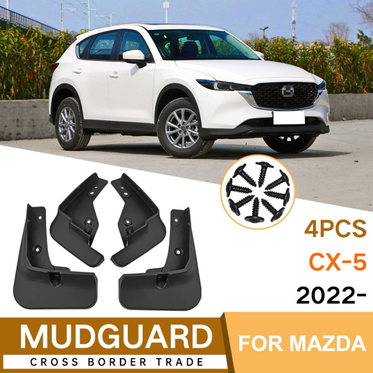 For Mazda CX-5 2022 4pcs/Set Car Auto Soft Plastic Splash Flaps Fender Guard - Mudguards by PMC Jewellery | Online Shopping South Africa | PMC Jewellery | Buy Now Pay Later Mobicred