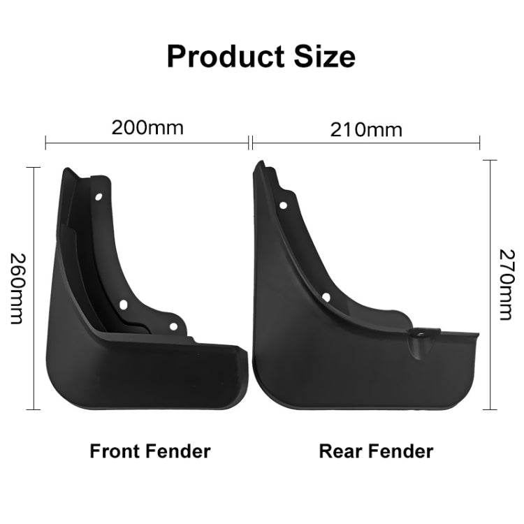 For KIA Sportage 2023 4pcs/Set Car Auto Soft Plastic Splash Flaps Fender Guard - Mudguards by PMC Jewellery | Online Shopping South Africa | PMC Jewellery | Buy Now Pay Later Mobicred