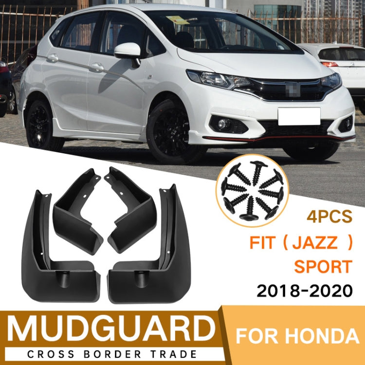 For Honda Fit Jazz Sport 2018-2020 4pcs/Set Car Auto Soft Plastic Splash Flaps Fender Guard - Mudguards by PMC Jewellery | Online Shopping South Africa | PMC Jewellery | Buy Now Pay Later Mobicred