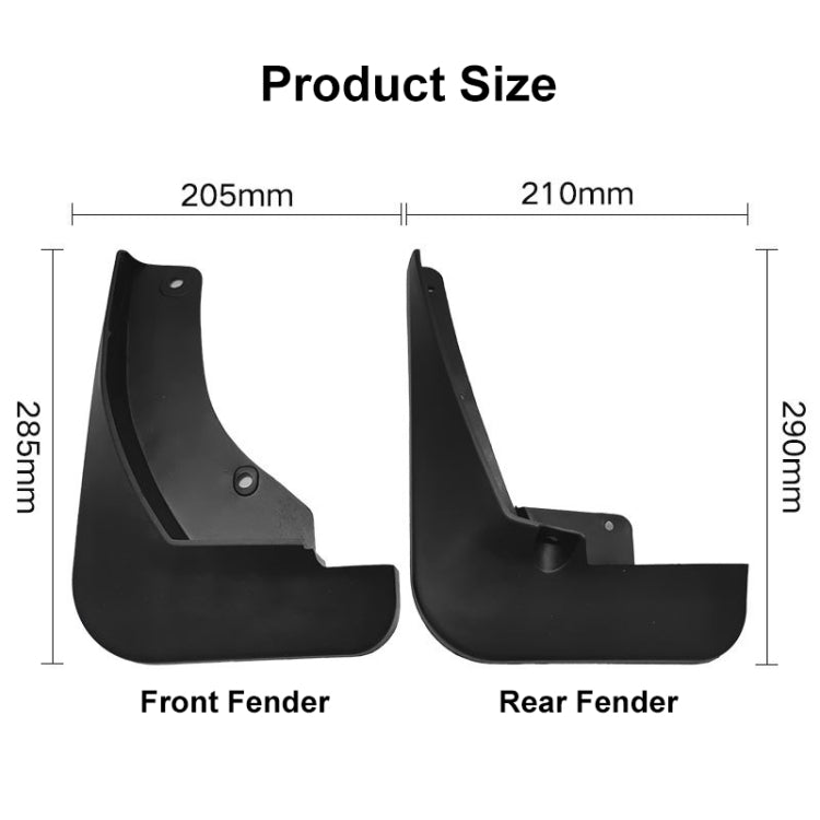 For Nissan Kicks 2017-2022 4pcs/Set Car Auto Soft Plastic Splash Flaps Fender Guard - Mudguards by PMC Jewellery | Online Shopping South Africa | PMC Jewellery | Buy Now Pay Later Mobicred