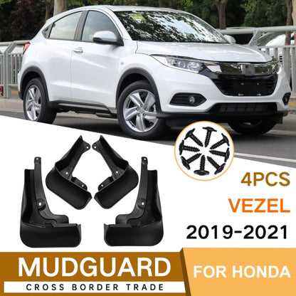 For Honda Vezel HRV Sport 2019-2021 4pcs/Set Car Auto Soft Plastic Splash Flaps Fender Guard - Mudguards by PMC Jewellery | Online Shopping South Africa | PMC Jewellery | Buy Now Pay Later Mobicred