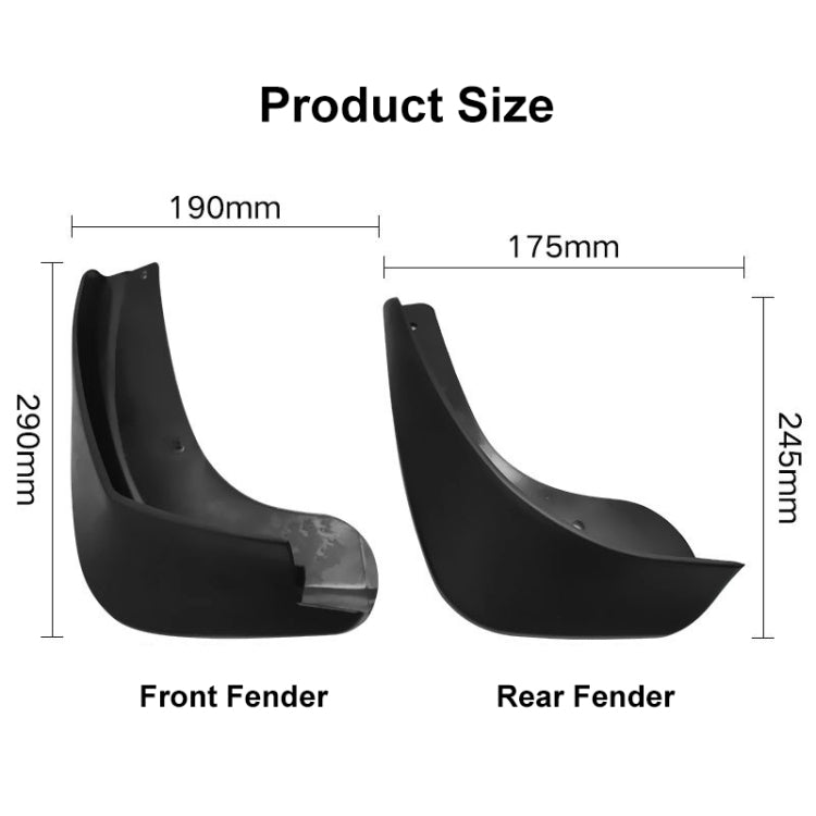 For Nissan Qashqai J10 2007-2013 4pcs/Set Car Auto Soft Plastic Splash Flaps Fender Guard - Mudguards by PMC Jewellery | Online Shopping South Africa | PMC Jewellery | Buy Now Pay Later Mobicred