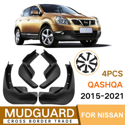 For Nissan Qashqai 2015-2021 4pcs/Set Car Auto Soft Plastic Splash Flaps Fender Guard - Mudguards by PMC Jewellery | Online Shopping South Africa | PMC Jewellery | Buy Now Pay Later Mobicred