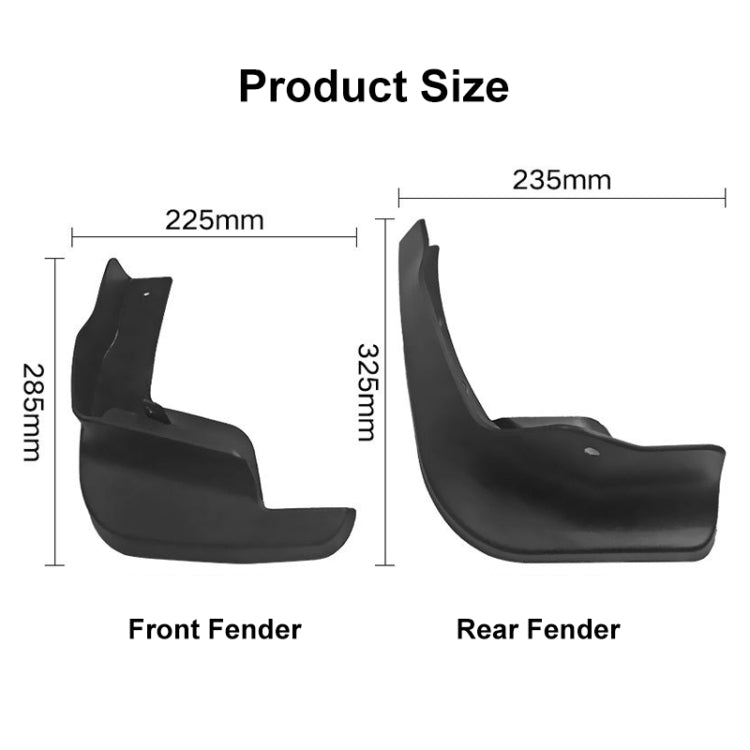 For Nissan Qashqai 2015-2021 4pcs/Set Car Auto Soft Plastic Splash Flaps Fender Guard - Mudguards by PMC Jewellery | Online Shopping South Africa | PMC Jewellery | Buy Now Pay Later Mobicred