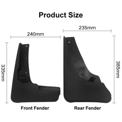 For Nissan X-Trail T31 2008-2013 4pcs/Set Car Auto Soft Plastic Splash Flaps Fender Guard - Mudguards by PMC Jewellery | Online Shopping South Africa | PMC Jewellery | Buy Now Pay Later Mobicred