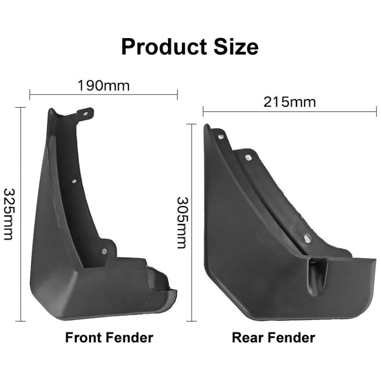 For Skoda Kodiaq 2016-2021 4pcs/Set Car Auto Soft Plastic Splash Flaps Fender Guard - Mudguards by PMC Jewellery | Online Shopping South Africa | PMC Jewellery | Buy Now Pay Later Mobicred