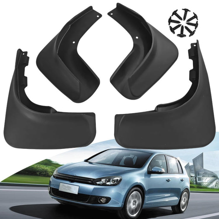 For Volkswagen Golf 6 2009-2013 4pcs/Set Car Auto Soft Plastic Splash Flaps Fender Guard - Mudguards by PMC Jewellery | Online Shopping South Africa | PMC Jewellery | Buy Now Pay Later Mobicred