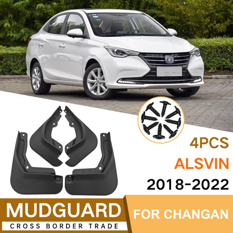 For Changan Alsvin 2018-2022 4pcs/Set Car Auto Soft Plastic Splash Flaps Fender Guard - Mudguards by PMC Jewellery | Online Shopping South Africa | PMC Jewellery | Buy Now Pay Later Mobicred