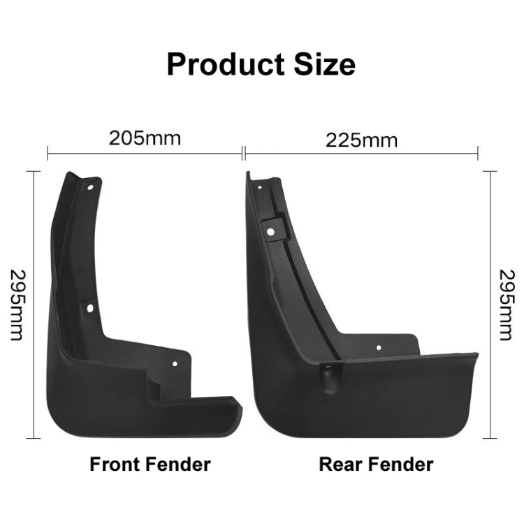 For Toyota Avanza 2022 4pcs/Set Car Auto Soft Plastic Splash Flaps Fender Guard - Mudguards by PMC Jewellery | Online Shopping South Africa | PMC Jewellery | Buy Now Pay Later Mobicred