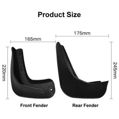 For Honda Fit / Jazz 2008-2010 4pcs/Set Car Auto Soft Plastic Splash Flaps Fender Guard - Mudguards by PMC Jewellery | Online Shopping South Africa | PMC Jewellery | Buy Now Pay Later Mobicred