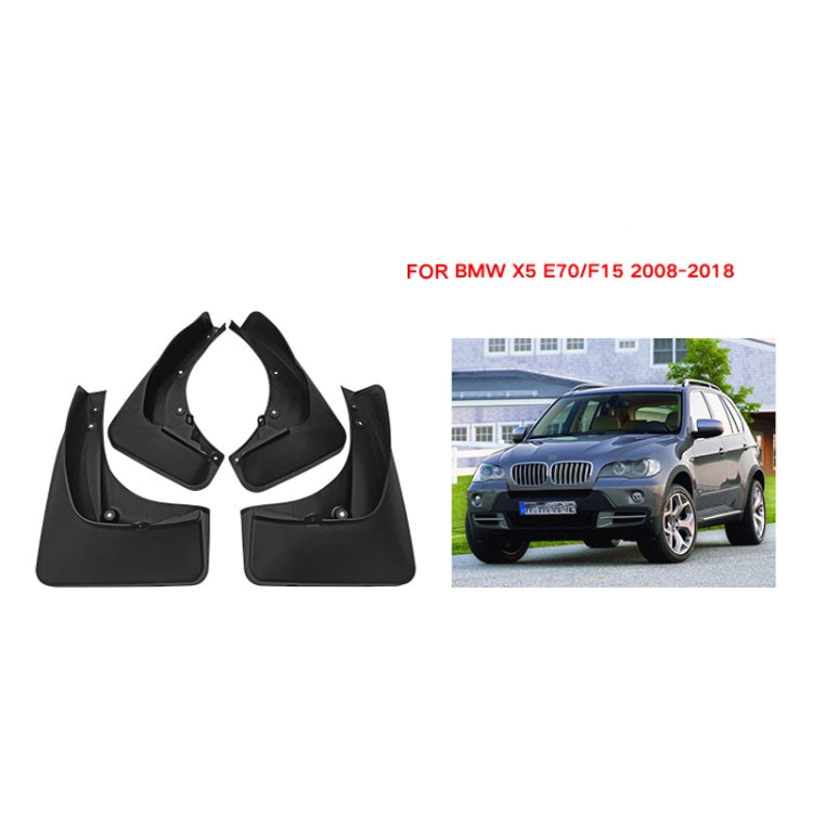 For BMW X5 E70 F15 Normal Edition 2008-2018 4pcs/Set Car Auto Soft Plastic Splash Flaps Fender Guard with Pedal - Mudguards by PMC Jewellery | Online Shopping South Africa | PMC Jewellery | Buy Now Pay Later Mobicred