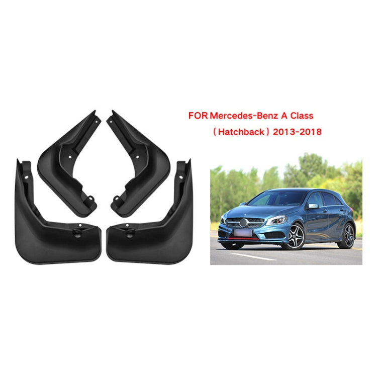 For Mercedes-Benz A-class Hatchback 2013-2018 4pcs/Set Car Auto Soft Plastic Splash Flaps Fender Guard - Mudguards by PMC Jewellery | Online Shopping South Africa | PMC Jewellery