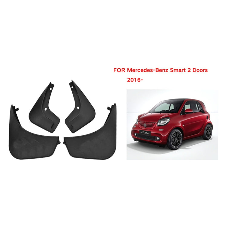 For Mercedes-Benz Smart 2-door 2016-2021 4pcs/Set Car Auto Soft Plastic Splash Flaps Fender Guard - Mudguards by PMC Jewellery | Online Shopping South Africa | PMC Jewellery | Buy Now Pay Later Mobicred