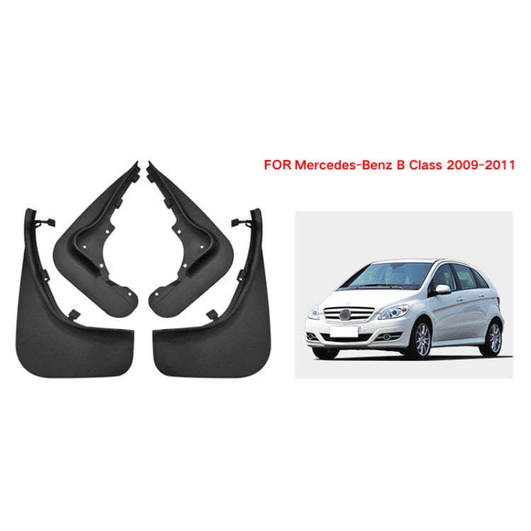 For Mercedes-Benz B200 2008-2011 4pcs/Set Car Auto Soft Plastic Splash Flaps Fender Guard - Mudguards by PMC Jewellery | Online Shopping South Africa | PMC Jewellery | Buy Now Pay Later Mobicred