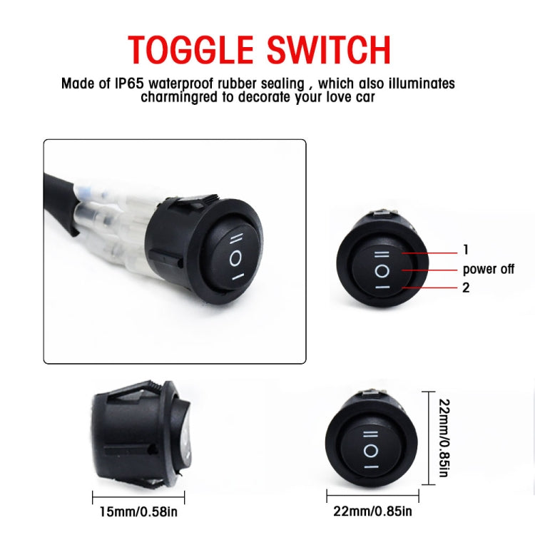 H0006 Off-road Vehicle 480W 2 in 1 Waterproof Switch Light Wiring Harness - Wires by PMC Jewellery | Online Shopping South Africa | PMC Jewellery | Buy Now Pay Later Mobicred