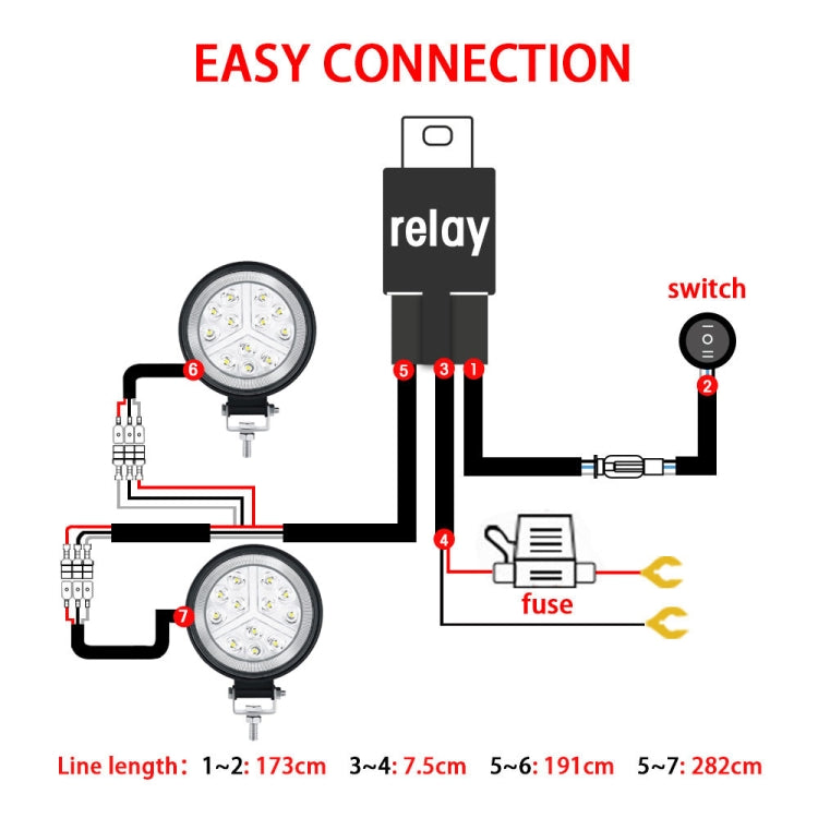 H0006 Off-road Vehicle 480W 2 in 1 Waterproof Switch Light Wiring Harness - Wires by PMC Jewellery | Online Shopping South Africa | PMC Jewellery | Buy Now Pay Later Mobicred