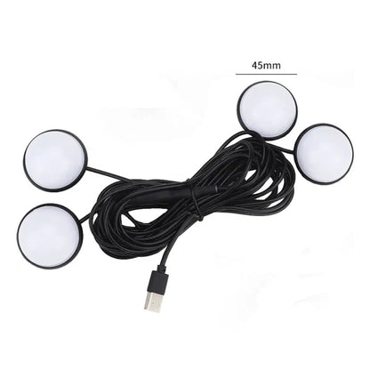 Car 4 in 1 USB RGB Foot LED Atmosphere Light (White Light) - Atmosphere lights by PMC Jewellery | Online Shopping South Africa | PMC Jewellery | Buy Now Pay Later Mobicred