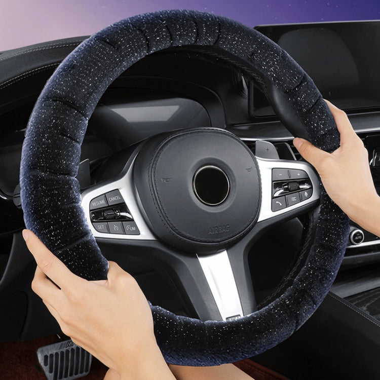 D Style Car Universal Self Heating Plush Warm Anti-skid Steering Wheel Cover, Diameter: 38cm (Grey) - Steering Wheel Accessories by PMC Jewellery | Online Shopping South Africa | PMC Jewellery | Buy Now Pay Later Mobicred