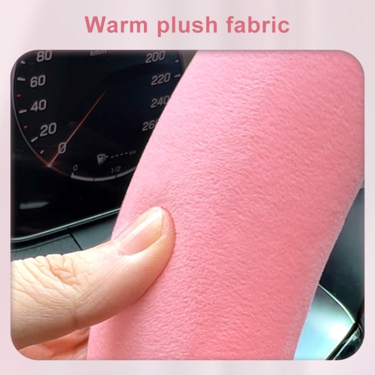 D Style Car Universal Cartoon Pattern Plush Warm Anti-skid Steering Wheel Cover, Diameter: 38cm (Pink) - Steering Wheel Accessories by PMC Jewellery | Online Shopping South Africa | PMC Jewellery | Buy Now Pay Later Mobicred