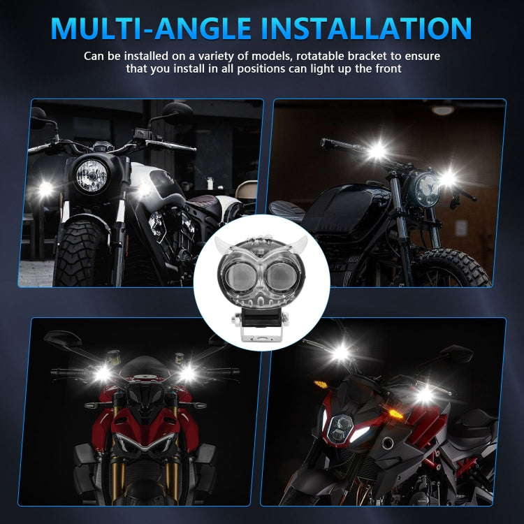 Colorful Owl Shaped Motorcycle Spotlight - Headlights by PMC Jewellery | Online Shopping South Africa | PMC Jewellery | Buy Now Pay Later Mobicred