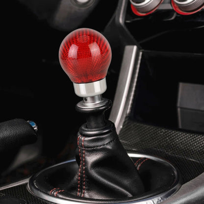 Car Carbon Fiber Pattern Gear Shift Knob Round Modified Gear Shift Head (Red) - Shift Knob by PMC Jewellery | Online Shopping South Africa | PMC Jewellery | Buy Now Pay Later Mobicred