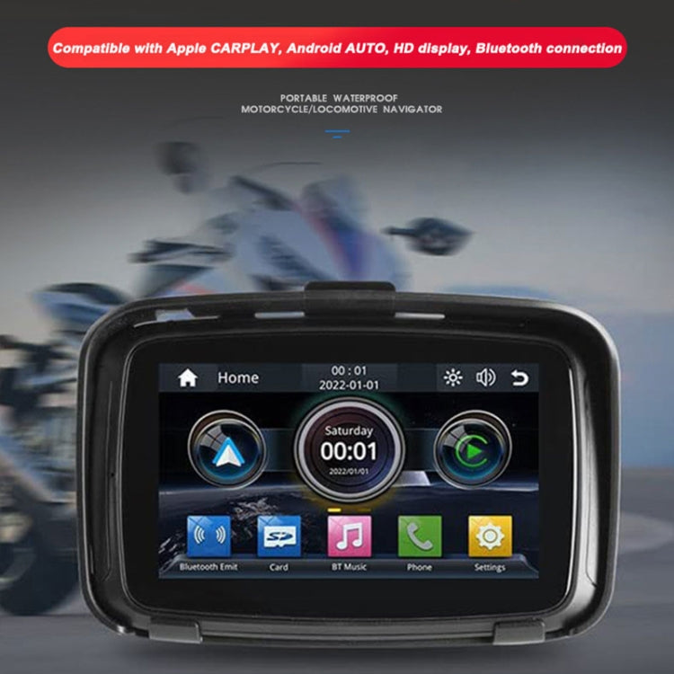 P502M Motorcycles Portable Waterproof 5 inch Wireless Carplay GPS Navigator - Electrical Instruments by PMC Jewellery | Online Shopping South Africa | PMC Jewellery | Buy Now Pay Later Mobicred