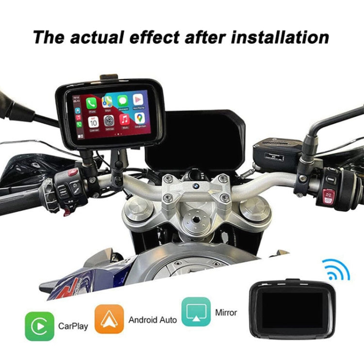 P502M Motorcycles Portable Waterproof 5 inch Wireless Carplay GPS Navigator - Electrical Instruments by PMC Jewellery | Online Shopping South Africa | PMC Jewellery | Buy Now Pay Later Mobicred