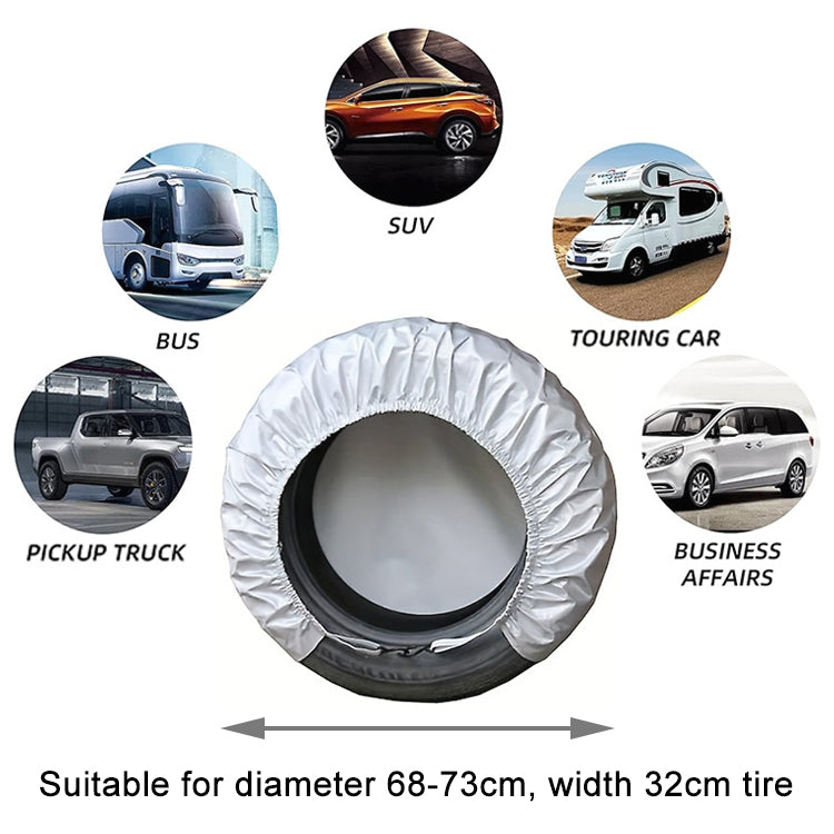 4pcs / Set Car Tire 420D Oxford Cloth Protective Cover, Diameter: 68-73cm, Width: 32cm - Window Foils & Solar Protection by PMC Jewellery | Online Shopping South Africa | PMC Jewellery | Buy Now Pay Later Mobicred