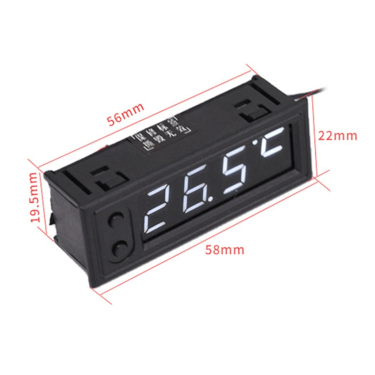 3 in 1 DC5-50V Car High-precision Electronic LED Luminous Clock + Thermometer + Voltmeter (Red) - Clocks & Car Meters by PMC Jewellery | Online Shopping South Africa | PMC Jewellery | Buy Now Pay Later Mobicred