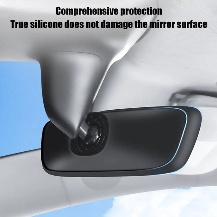 For Tesla Model 3 / Y Car Interior Rearview Mirror Silicone Protective Cover (Grey) - Interior Mirrors by PMC Jewellery | Online Shopping South Africa | PMC Jewellery | Buy Now Pay Later Mobicred