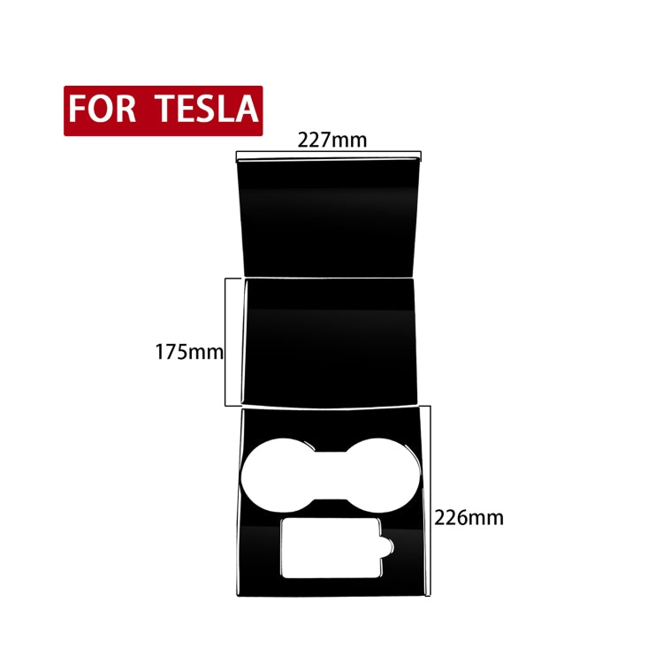 For Tesla Model 3 498 Car Central Control Panel Decorative Sticker, Left and Right Drive Universal(Black) - Car Interior Mouldings by PMC Jewellery | Online Shopping South Africa | PMC Jewellery | Buy Now Pay Later Mobicred