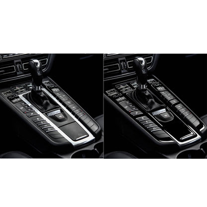 For Porsche Macan 2014-2021 Car Gear Panel Decorative Sticker 5pcs / Set, Left and Right Drive Universal (Black) - Car Interior Mouldings by PMC Jewellery | Online Shopping South Africa | PMC Jewellery | Buy Now Pay Later Mobicred