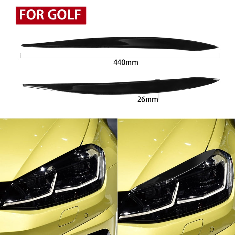 Pair Car Lamp Eyebrow Soft Decorative Sticker for Volkswagen Golf 7 / 7.5 2013-2018 (Black) - Lamp Decoration by PMC Jewellery | Online Shopping South Africa | PMC Jewellery | Buy Now Pay Later Mobicred