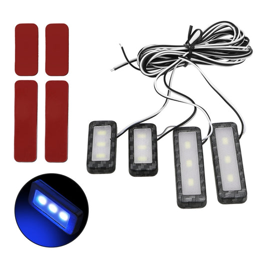 Car 4 in 1 LED Ambient Light Door Decorative Light (Blue Light) - Door Lights by PMC Jewellery | Online Shopping South Africa | PMC Jewellery | Buy Now Pay Later Mobicred