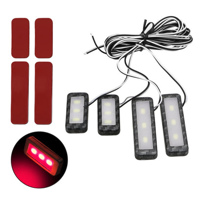 Car 4 in 1 LED Ambient Light Door Decorative Light (Red Light) - Door Lights by PMC Jewellery | Online Shopping South Africa | PMC Jewellery | Buy Now Pay Later Mobicred