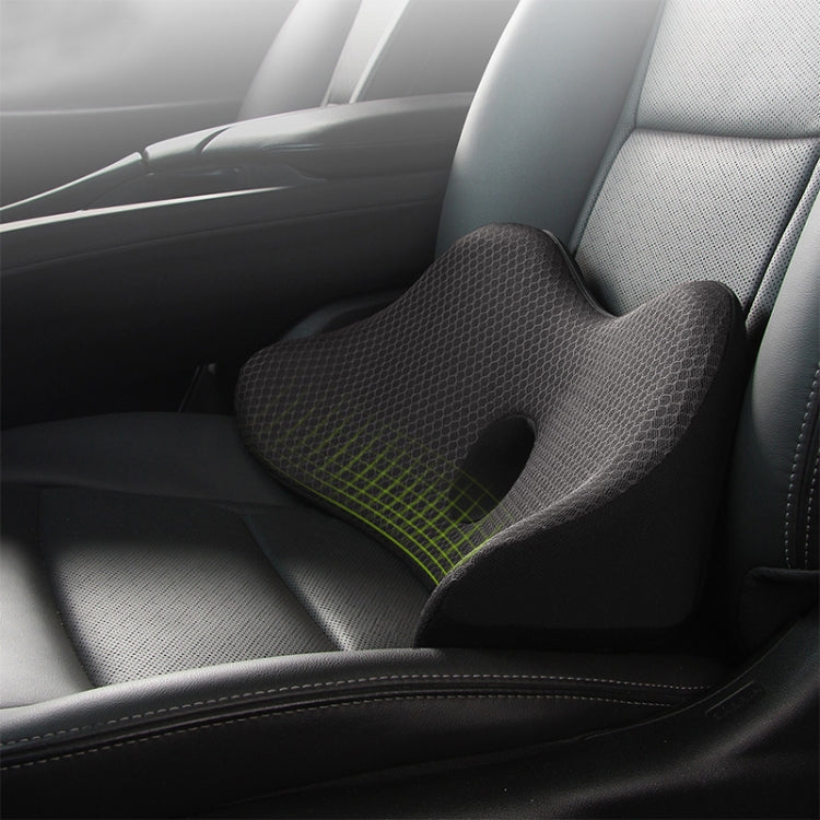 Car Memory Foam Breathable Lumbar Cushion (Black) - Seat Accessories by PMC Jewellery | Online Shopping South Africa | PMC Jewellery | Buy Now Pay Later Mobicred